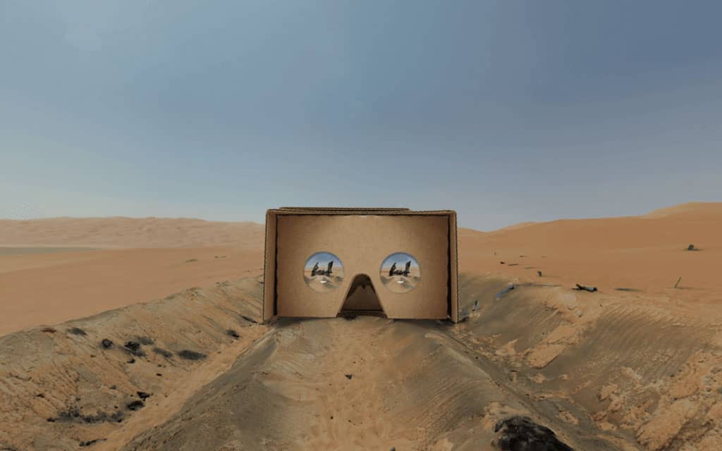A VR in a desert