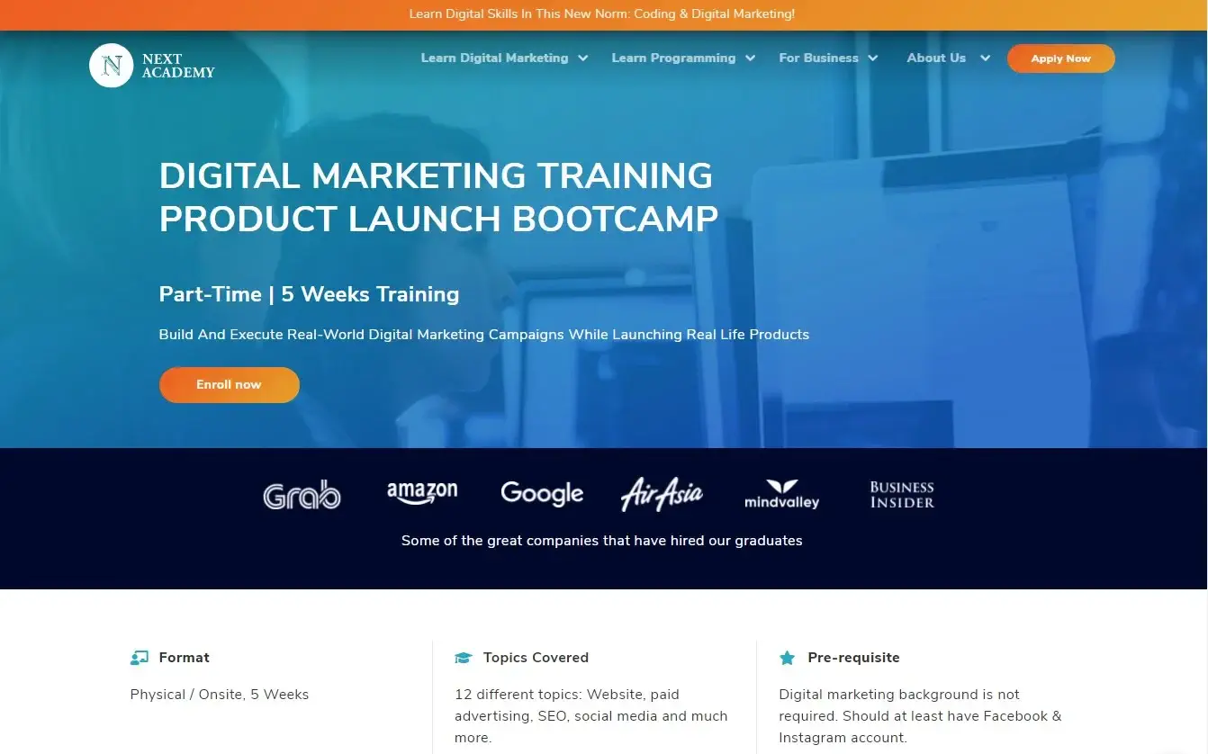 Next Academy Digital Marketing Bootcamp