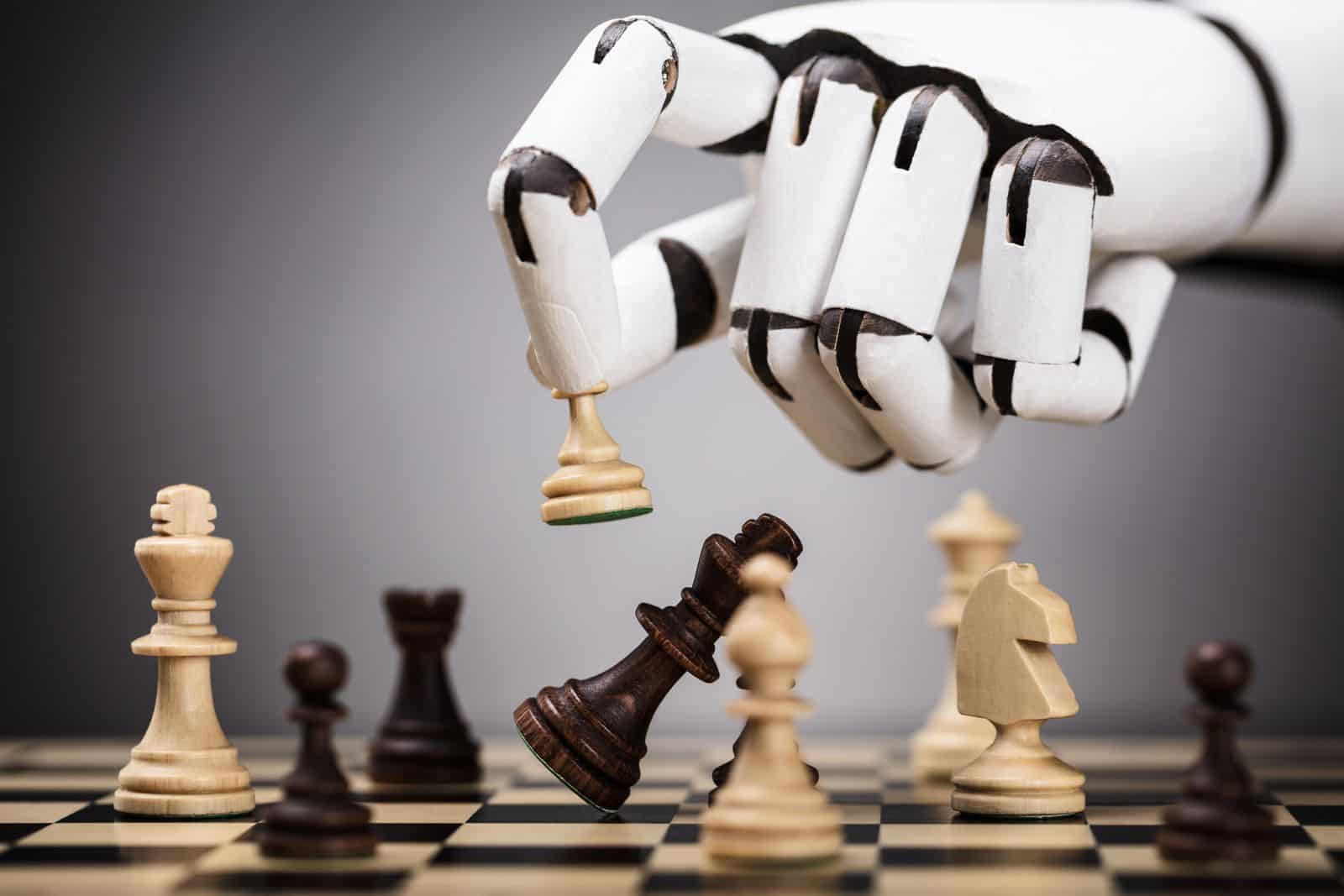 robot hand chess