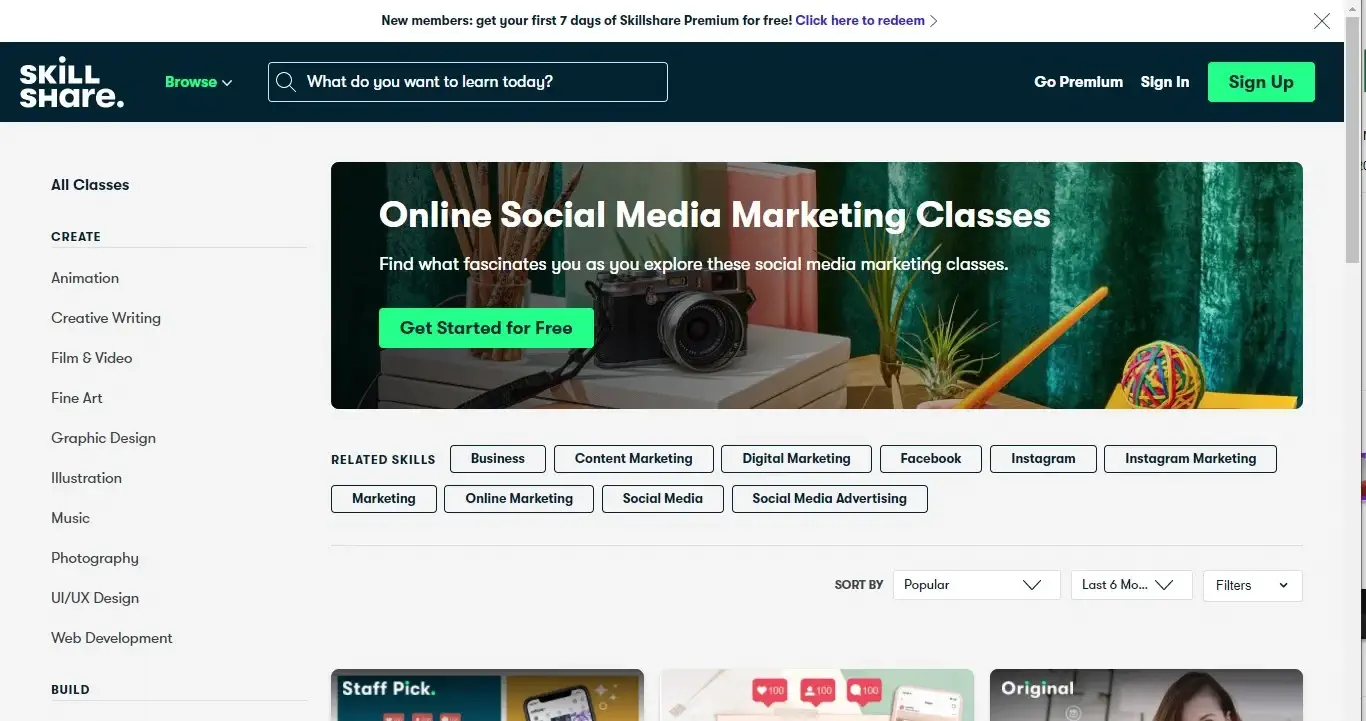 Skillshare Social Media Marketing Course